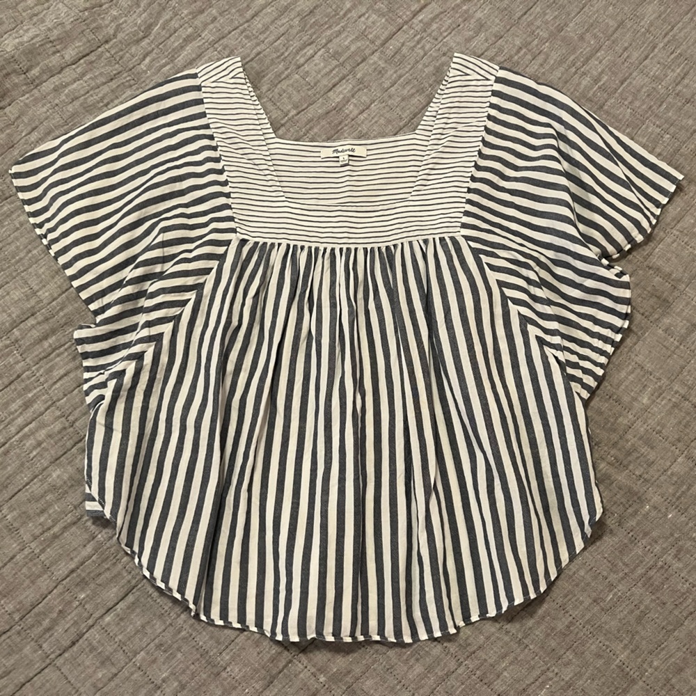 Madewell striped top, size L